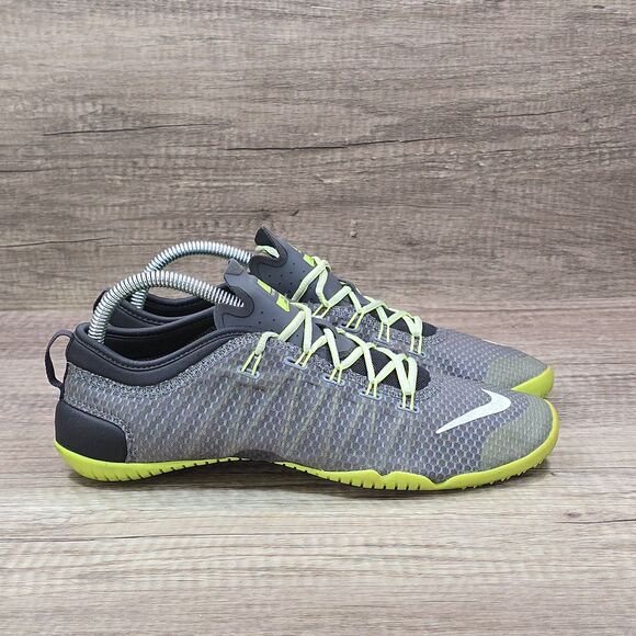 Nike Free 1.0 Cross Bionic Women's Size 9 Grey Neon Green Shoes (641530-200) - Picture 1 of 9